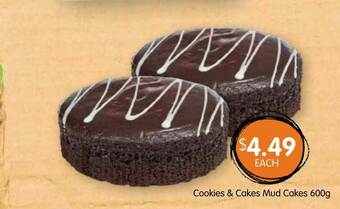 Spudshed Cookies & Cakes Mud Cakes 600g offer