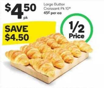 Woolworths Large Butter Croissant Pk 10® offer