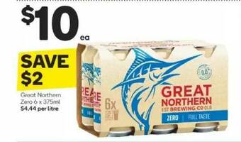 Woolworths Great Northern Zero offer