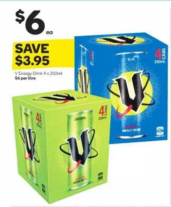 Woolworths V Energy Drink offer
