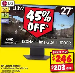 JB Hi-Fi LG 27" Gaming Monitor offer