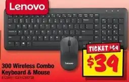 JB Hi-Fi Lenovo 300 Wireless Combo Keyboard & Mouse offer