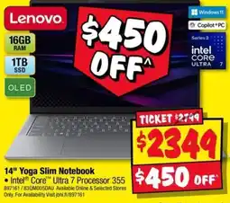 JB Hi-Fi Lenovo 14" Yoga Slim Notebook offer