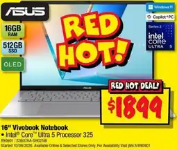 JB Hi-Fi Asus 16" Vivobook Notebook offer