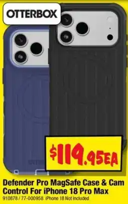 JB Hi-Fi Otterbox Defender Pro MagSafe Case & Cam Control For iPhone 18 Pro Max offer