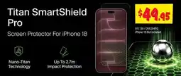 JB Hi-Fi Titan SmartShield Pro Screen Protector For iPhone 18 offer
