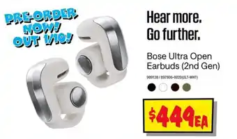 JB Hi-Fi Bose Ultra Open Earbuds (2nd Gen) offer