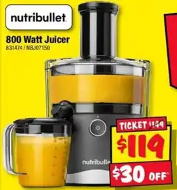 JB Hi-Fi nutribullet 800 Watt Juicer offer