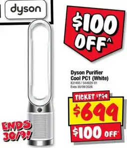JB Hi-Fi Dyson Purifier Cool PC1 White offer