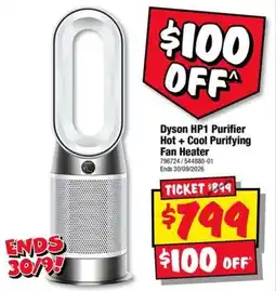 JB Hi-Fi Dyson HP1 Purifier Hot + Cool Purifying Fan Heater offer
