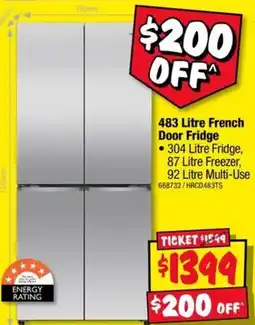 JB Hi-Fi 483 Litre French Door Fridge offer