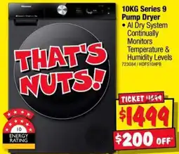 JB Hi-Fi Hisense 10KG Series 9 Pump Dryer offer