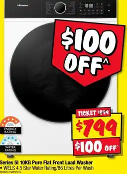 JB Hi-Fi Hisense Series 5i 10KG Pure Flat Front Load Washer offer