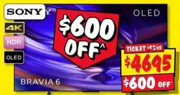 JB Hi-Fi Sony Bravia 6 offer