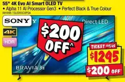 JB Hi-Fi Sony 55" 4K Evo AI Smart OLED TV offer