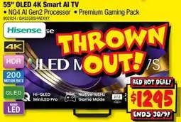 JB Hi-Fi Hisense 55" OLED 4K Smart AI TV offer