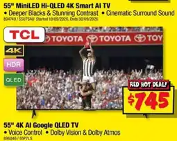JB Hi-Fi TCL 55" 4K AI Google QLED TV offer