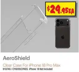 JB Hi-Fi AeroShield Clear Case For iPhone 18 Pro Max offer