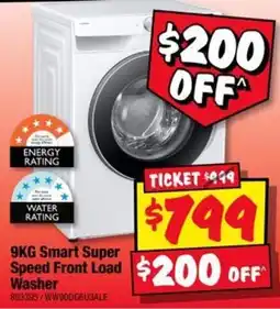 JB Hi-Fi 9KG Smart Super Speed Front Load Washer offer