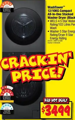 JB Hi-Fi WashTower Compact All-In-One Stacked Washer Dryer offer