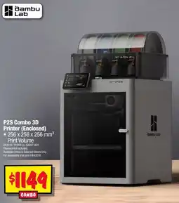 JB Hi-Fi Bambu Lab P2S Combo 3D Printer (Enclosed) offer