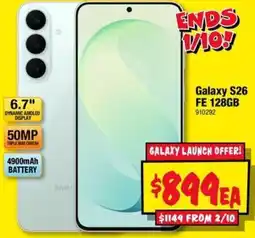 JB Hi-Fi Galaxy S26 FE 128GB offer