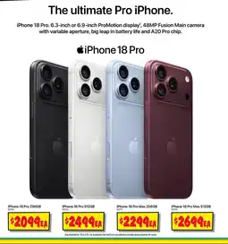 JB Hi-Fi iPhone 18 Pro offer