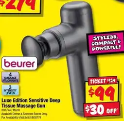 JB Hi-Fi beurer Luxe Edition Sensitive Deep Tissue Massage Gun offer