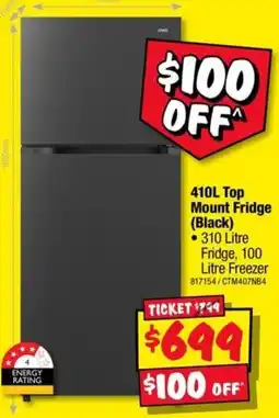 JB Hi-Fi 410L Top Mount Fridge (Black) offer