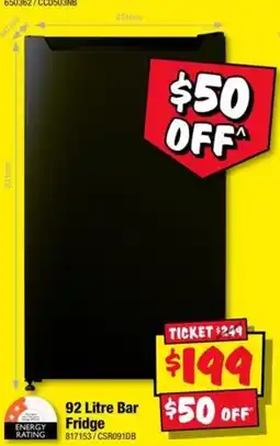 JB Hi-Fi 92 Litre Bar Fridge offer