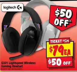 JB Hi-Fi Logitech G321 Lightspeed Wireless Gaming Headset offer