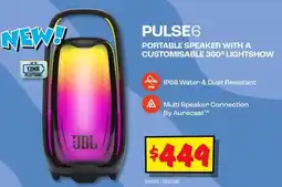 JB Hi-Fi JBL Pulse 6 Portable Speaker with a Customisable 360° Lightshow offer