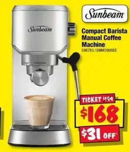 JB Hi-Fi Sunbeam Compact Barista Manual Coffee Machine offer