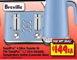 JB Hi-Fi Breville ToastPro 4 Slice Toaster Or The TempPro offer