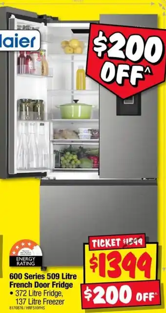 JB Hi-Fi Haier 600 Series 509 Litre French Door Fridge offer