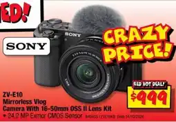 JB Hi-Fi Sony ZV-E10 Mirrorless Vlog Camera With 16-50mm OSS II Lens Kit offer