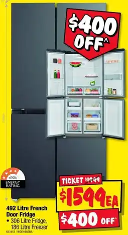 JB Hi-Fi 492 Litre French Door Fridge offer