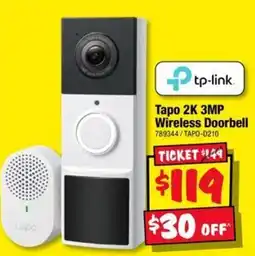 JB Hi-Fi tp-link Tapo 2K 3MP Wireless Doorbell offer