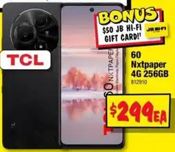 JB Hi-Fi TCL 60 Nxtpaper 4G 256GB offer