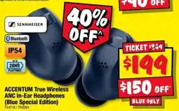 JB Hi-Fi Sennheiser ACCENTUM True Wireless ANC In-Ear Headphones (Blue Special Edition) offer