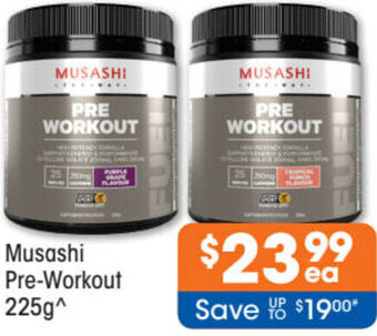 Good Price Pharmacy Musashi Pre-Workout 225g offer