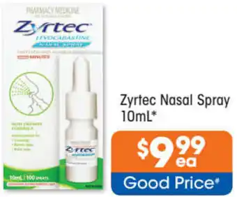 Good Price Pharmacy Zyrtec Nasal Spray 10ml offer