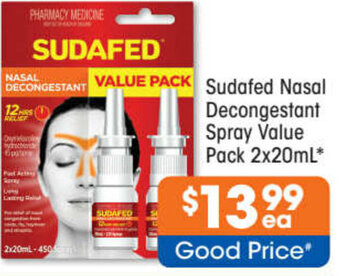 Good Price Pharmacy Sudafed Nasal Decongestant Spray offer