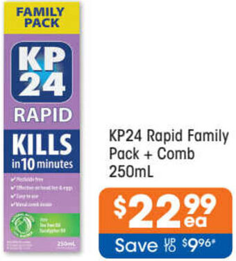 Good Price Pharmacy KP24 Rapid Family Pack + Comb 250ml offer