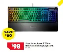 Harvey Norman SteelSeries Apex 3 Water Resistant Gaming Keyboard offer