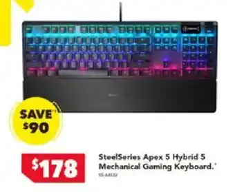 SteelSeries Apex 5 Hybrid 5 Mechanical Gaming Keyboard
