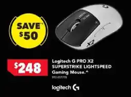 Harvey Norman Logitech G PRO X2 SUPERSTRIKE LIGHTSPEED Gaming Mouse offer