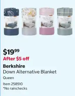 Costco Berkshire Down Alternative Blanket offer