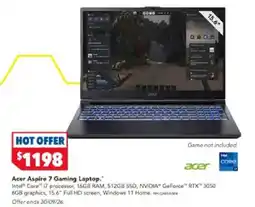 Harvey Norman Acer Aspire 7 Gaming Laptop offer