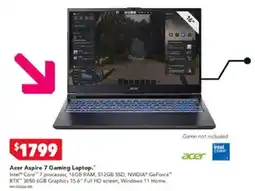 Harvey Norman Acer Aspire 7 Gaming Laptop offer